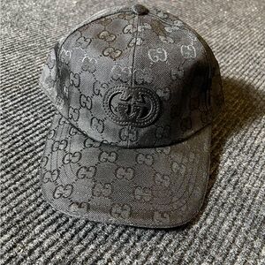 Gucci Dark Gray Monogram Cap